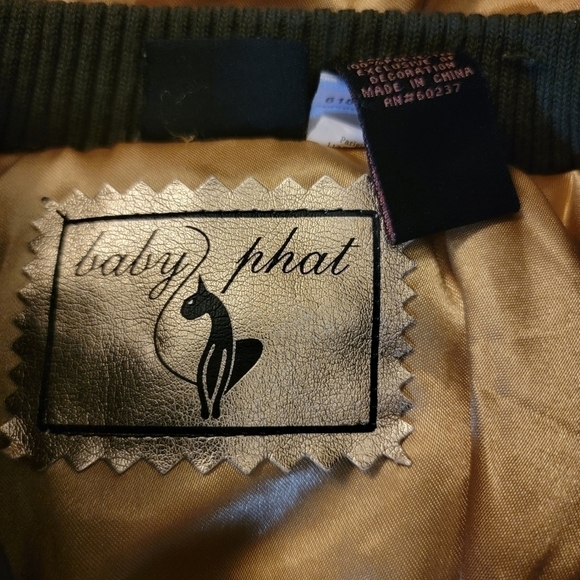 BABY Phat Army Green Quilted Faux Fur Hood Puffy Coat Size 3T - Picture 4 of 8